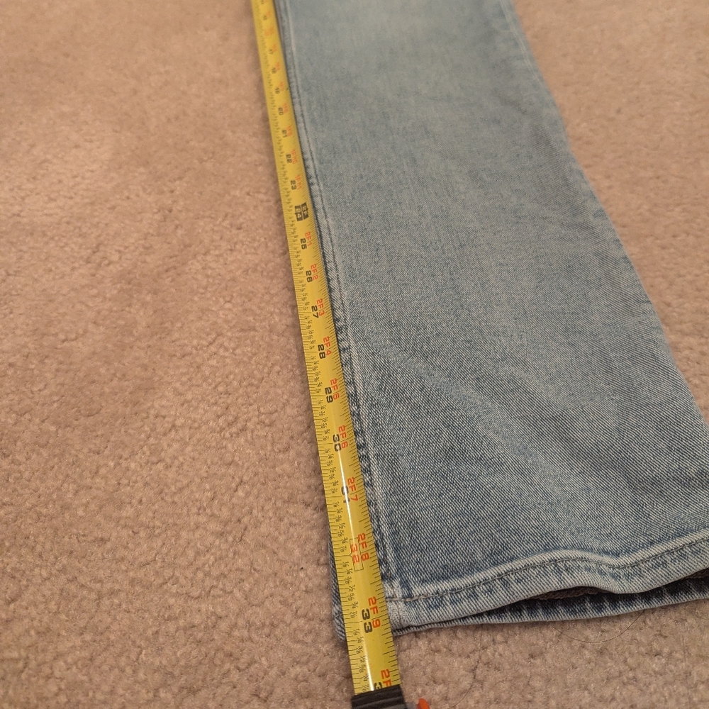 7 For All Mankind Men's Light Blue The Straight Jeans 32x33.25 - Picture 7 of 7